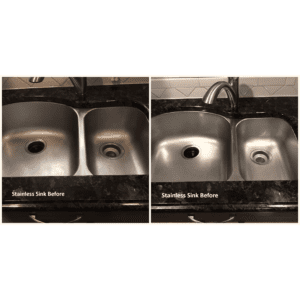 Stainless Steel Sink Before & After